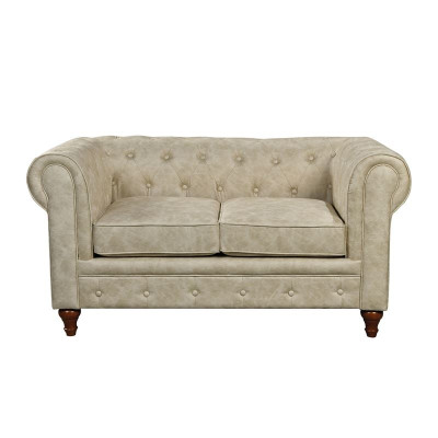 CHESTERFIELD York Kαναπές 2Θέσιος Σαλονιού - Καθιστικού, Ύφασμα Απόχρωση Μπεζ