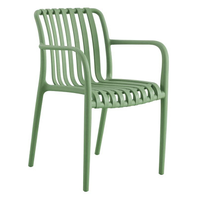 MODA Πολυθρόνα Στοιβαζόμενη PP - UV Protection Απόχρωση Πράσινο