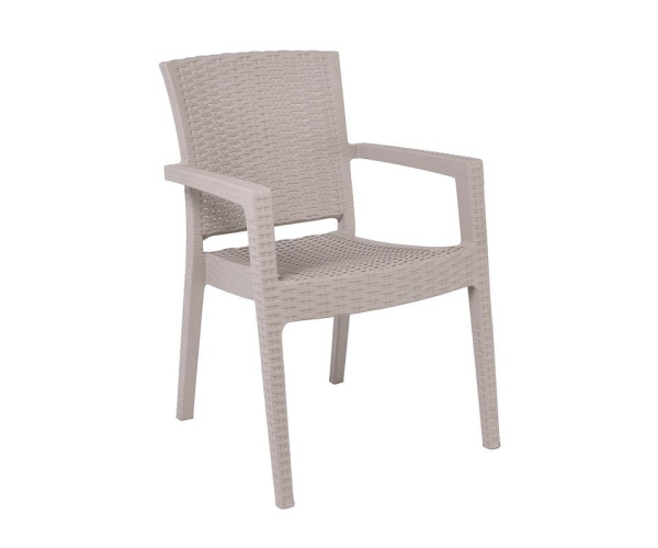 LORA-Pro Πολυθρόνα Στοιβαζόμενη, PP (Rattan Look) Απόχρωση Μπεζ LORA-Pro Πολυθρόνα Στοιβαζόμενη, PP (Rattan Look) Απόχρωση Μπεζ