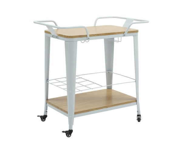RELIX Trolley Bar-Pro Μέταλλο Βαφή Άσπρο, MDF Απόχρωση Φυσικό RELIX Trolley Bar-Pro Μέταλλο Βαφή Άσπρο, MDF Απόχρωση Φυσικό