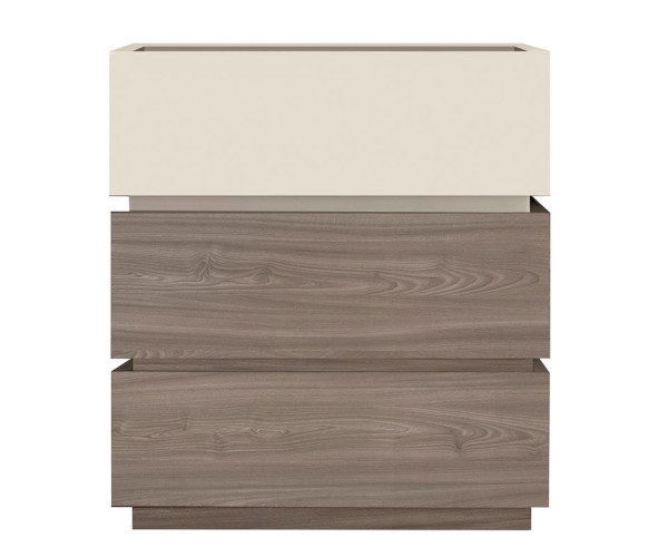 VANITY Συρταριέρα 3 Συρτάρια Αποχρώσεων Sonoma Oak & Cream, με Αποσπώμενα χρωματικά Μέρη VANITY Συρταριέρα 3 Συρτάρια Αποχρώσεων Sonoma Oak & Cream, με Αποσπώμενα χρωματικά Μέρη