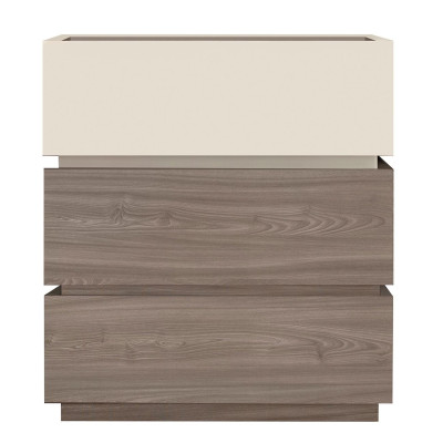 VANITY Συρταριέρα 3 Συρτάρια Αποχρώσεων Sonoma Oak & Cream, με Αποσπώμενα χρωματικά Μέρη