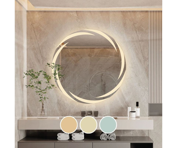 LED-1 Καθρέπτης Τοίχου - Φωτιζόμενος - Αφής, με 3 επιλογές εναλλαγής χρωμάτων LED-1 Καθρέπτης Τοίχου - Φωτιζόμενος - Αφής, με 3 επιλογές εναλλαγής χρωμάτων