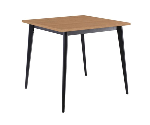 VIDAL Τραπέζι Μέταλλο Βαφή Μαύρο, Επιφάνεια 80x80cm/16mm Contract Sliq Beech VIDAL Τραπέζι Μέταλλο Βαφή Μαύρο, Επιφάνεια 80x80cm/16mm Contract Sliq Beech