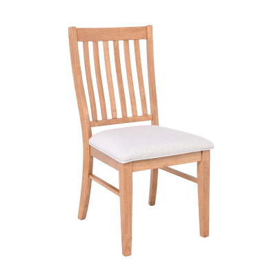 COMET Set Τραπεζαρία Ξύλινη: Τραπέζι+6 Καρέκλες, Φυσικό με Mdf Άσπρο Μάρμαρο,Ύφασμα Άσπρο