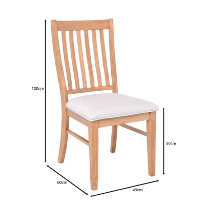 COMET Set Τραπεζαρία Ξύλινη: Τραπέζι+6 Καρέκλες, Φυσικό με Mdf Άσπρο Μάρμαρο,Ύφασμα Άσπρο