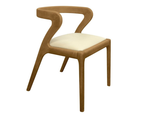 AVERY Καρέκλα Τραπεζαρίας, Απόχρωση Φυσικό, Pu Εκρού (ΣΕΤ 2 τεμ)