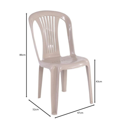 IRIDE-W Καρέκλα Στοιβαζόμενη, ΡΡ Cappuccino