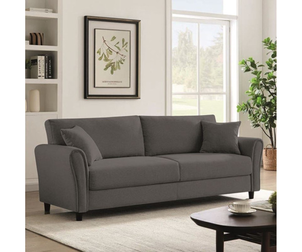 BRITAIN Καναπές 3-θέσιος Σαλονιού - Καθιστικού, Ύφασμα Γκρι