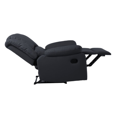 EVA Πολυθρόνα Relax Σαλονιού - Καθιστικού, PU Μαύρο