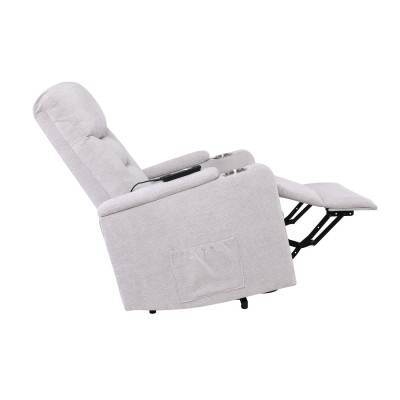 NANCY Lift-Relax Πολυθρόνα Σαλονιού - Καθιστικού, Ύφασμα Αν.Γκρι (ηλεκτρική ανάκληση)