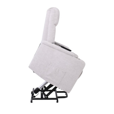 NANCY Lift-Relax Πολυθρόνα Σαλονιού - Καθιστικού, Ύφασμα Αν.Γκρι (ηλεκτρική ανάκληση)