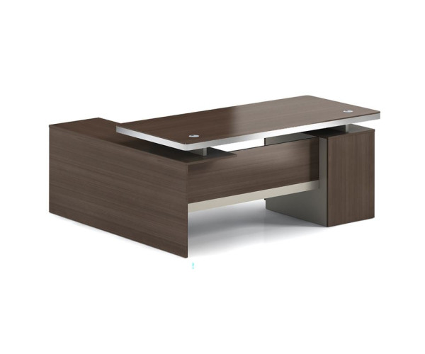 CONCEPT Γραφείο Αναστρέψιμη Γωνία, Απόχρωση Καρυδί - Μπεζ