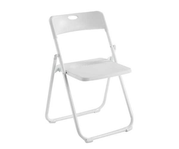WENDY Καρέκλα Πτυσσόμενη, Μέταλλο Βαφή Άσπρο, PP Απόχρωση Άσπρο (ΣΕΤ 6 τεμ)