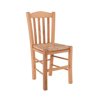 CASA Καρέκλα Οξιά Βαφή Εμποτισμού Φυσικό, Κάθισμα Ψάθα