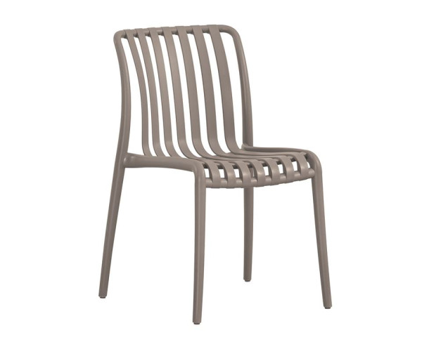 MODA-H Καρέκλα Στοιβαζόμενη, PP - UV Protection, Απόχρωση Mocha