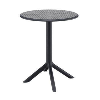 MODA-H Τραπέζι Κήπου - Βεράντας, PP - UV Protection, Απόχρωση Μαύρο