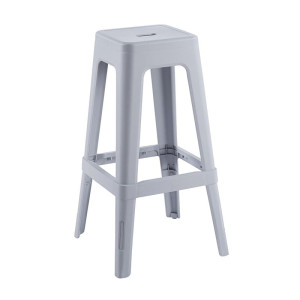 RELIX PP Σκαμπό BAR Στοιβαζόμενο, PP Απόχρωση Γκρι