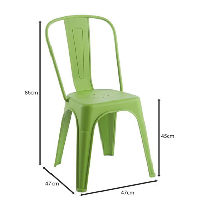 RELIX PP Καρέκλα Στοιβαζόμενη, PP Απόχρωση Lime
