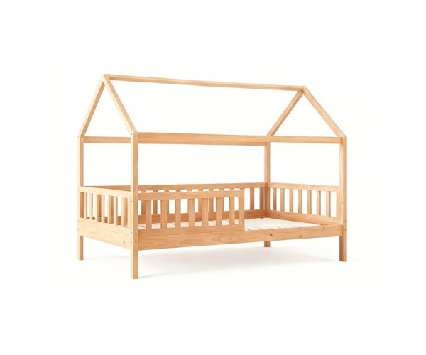 DREAM Montessori Παιδικό Κρεβάτι, για Στρώμα 90x190cm, Ξύλο Πεύκου Απόχρωση Φυσικό