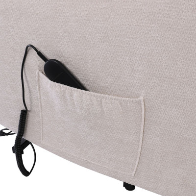 NANCY Lift-Relax Πολυθρόνα Σαλονιού - Καθιστικού, Ύφασμα Μπεζ (ηλεκτρική ανάκληση)