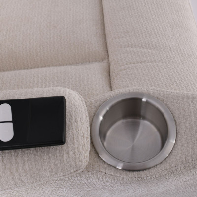 NANCY Lift-Relax Πολυθρόνα Σαλονιού - Καθιστικού, Ύφασμα Μπεζ (ηλεκτρική ανάκληση)