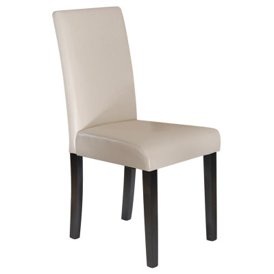 MALEVA-L *Διαλογής* Καρέκλα PU Ivory - Wenge (ΣΕΤ 2 τεμ)