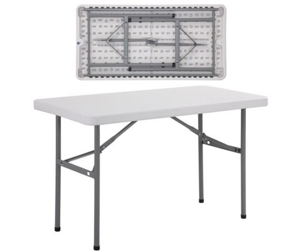 BLOW Τραπέζι Συνεδρίου - Catering Πτυσσόμενο, Μέταλλο Γκρι, HDPE Άσπρο 40mm BLOW Τραπέζι Συνεδρίου - Catering Πτυσσόμενο, Μέταλλο Γκρι, HDPE Άσπρο 40mm