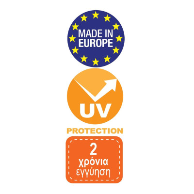 LARA Πολυθρόνα Pro Dining Στοιβαζόμενη, ALU Silver, PP - UV Protection Απόχρωση Μπλε