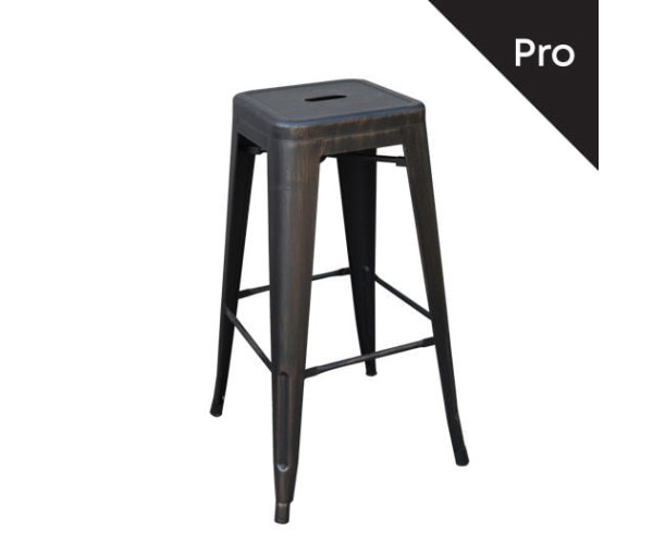 RELIX Σκαμπό Bar-Pro, Στοιβαζόμενο, Μέταλλο Βαφή Antique Black RELIX Σκαμπό Bar-Pro, Στοιβαζόμενο, Μέταλλο Βαφή Antique Black