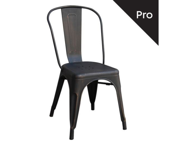 RELIX Καρέκλα-Pro, Στοιβαζόμενη, Μέταλλο Βαφή Antique Black RELIX Καρέκλα-Pro, Στοιβαζόμενη, Μέταλλο Βαφή Antique Black