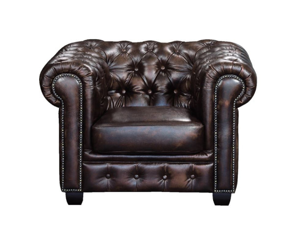 CHESTERFIELD Birmingham Πολυθρόνα Σαλονιού Καθιστικού,Δέρμα Απόχρωση Καφέ CHESTERFIELD Birmingham Πολυθρόνα Σαλονιού Καθιστικού,Δέρμα Απόχρωση Καφέ
