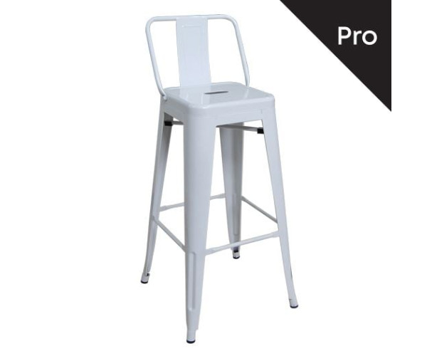 RELIX Σκαμπό Bar-Pro με Πλάτη, Μέταλλο Βαφή Άσπρο RELIX Σκαμπό Bar-Pro με Πλάτη, Μέταλλο Βαφή Άσπρο