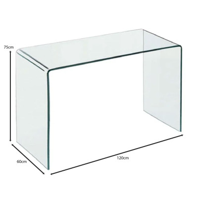 GLASSER Κονσόλα - Γραφείο Διάφανο Γυαλί 12mm