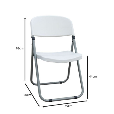 FOSTER Καρέκλα Πτυσσόμενη PP Άσπρο (ΣΕΤ 6 τεμ)