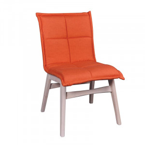 FOREX Καρέκλα White Wash, Ύφασμα Πορτοκαλί (ΣΕΤ 2 τεμ)