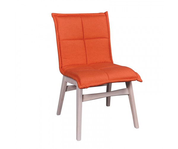 FOREX Καρέκλα White Wash, Ύφασμα Πορτοκαλί (ΣΕΤ 2 τεμ)