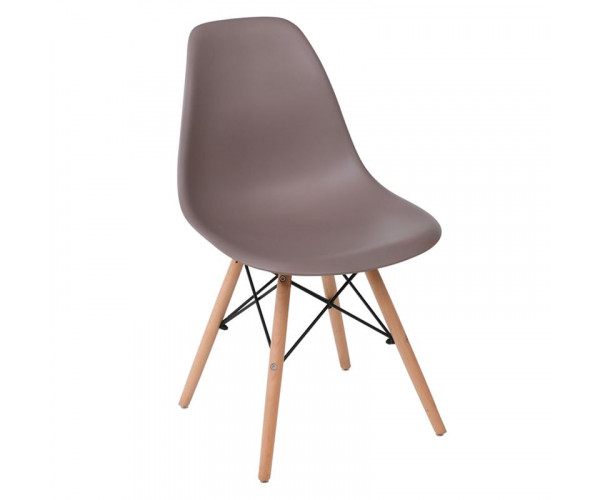ART Wood Καρέκλα Τραπεζαρίας,  Πόδια Οξιά, Κάθισμα PP Sand Beige - 1 Step K/D - Pro (ΣΕΤ 4 τεμ)