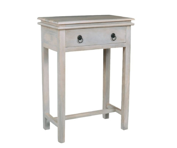 MAISON CONSOLE Έπιπλο Κονσόλα 1 Συρτάρι, Ξύλο Mango Antique Άσπρο MAISON CONSOLE Έπιπλο Κονσόλα 1 Συρτάρι, Ξύλο Mango Antique Άσπρο