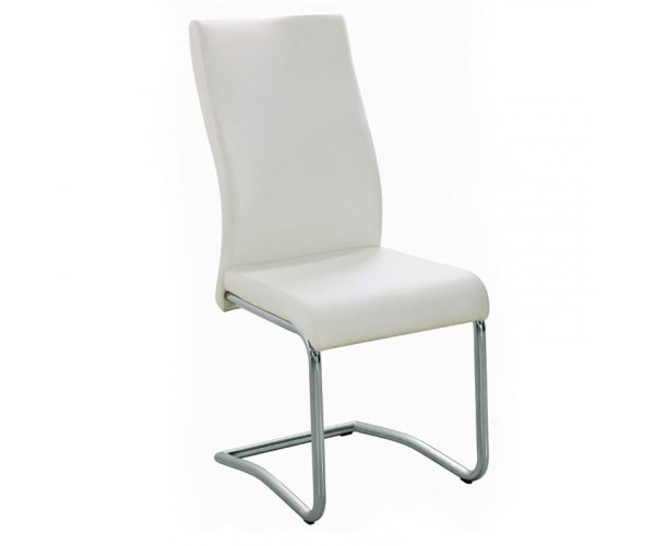 BENSON Καρέκλα Μέταλλο Χρώμιο, PVC Cream (ΣΕΤ 4 τεμ)