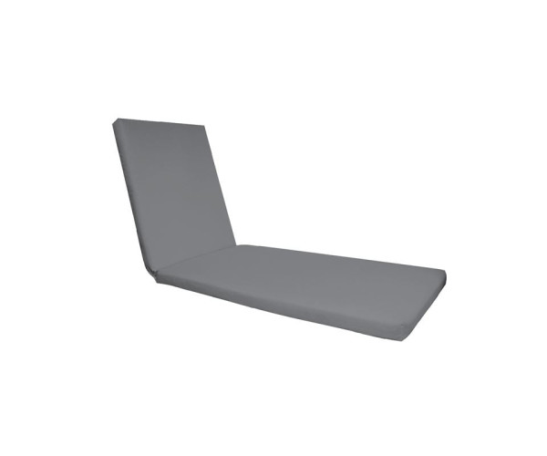 SUNLOUNGER Μαξιλάρι Ξαπλώστρας Ύφασμα Γκρι Water Repellent, Foam+Polyester Φερμουάρ-Velcro