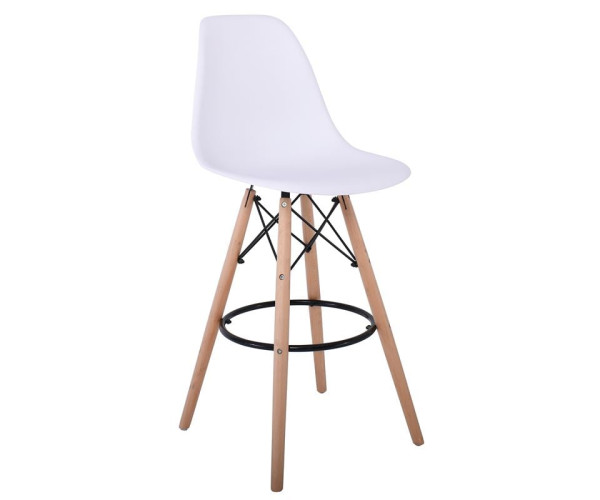 ART Wood Σκαμπό BAR με Πλάτη, Πόδια Οξιά Φυσικό, PP Άσπρο ART Wood Σκαμπό BAR με Πλάτη, Πόδια Οξιά Φυσικό, PP Άσπρο (ΣΕΤ 4 τεμ)
