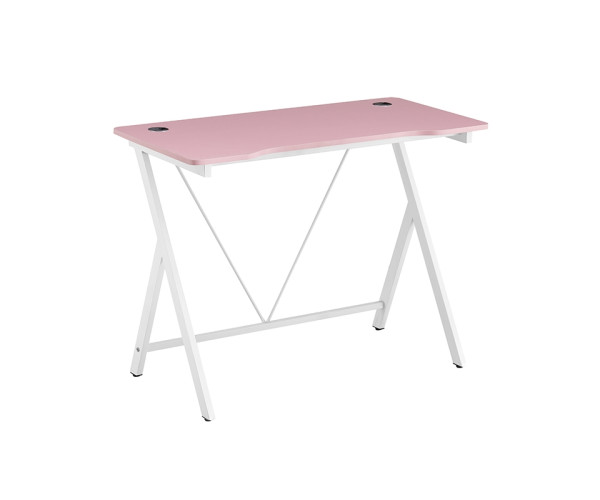 ΓΡΑΦΕΙΟ 100X50X75εκ.ΡΟΖ MDF/ΛΕΥΚΟ ΜΕΤΑΛΛΙΚΟ 12.0064