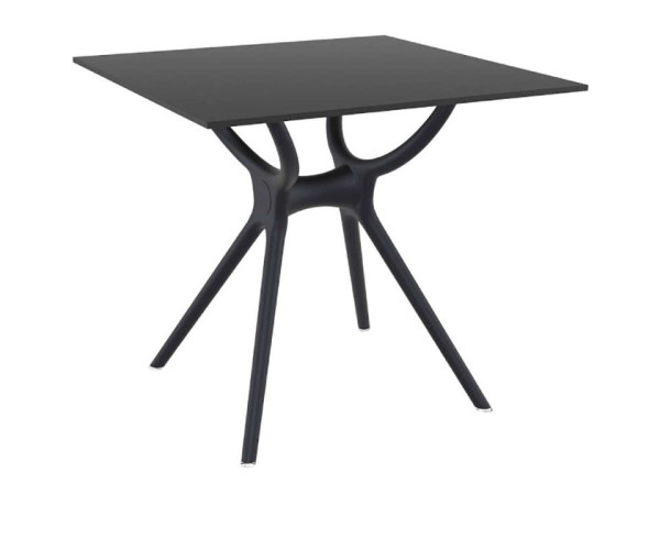AIR ΤΡΑΠΕΖΙ 80Χ80Χ74εκ. BLACK LAMINATE 12mm 20.0182