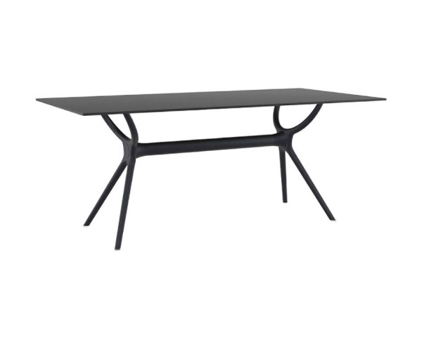 AIR ΤΡΑΠΕΖΙ 180Χ90Χ74εκ. BLACK LAMINATE 12mm 20.0186