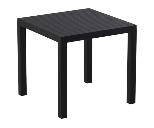 ARES ΤΡΑΠΕΖΙ 80Χ80Χ75εκ. BLACK ΠΟΛ/ΝΙΟΥ 20.0521