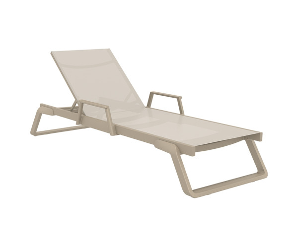 TROPIC ΞΑΠΛΩΣΤΡΑ ΜΕ ΜΠΡΑΤΣΑ TAUPE/TAUPE ΑΛΟΥΜ-ΠΟΛ/ΝΙΟΥ 20.0693