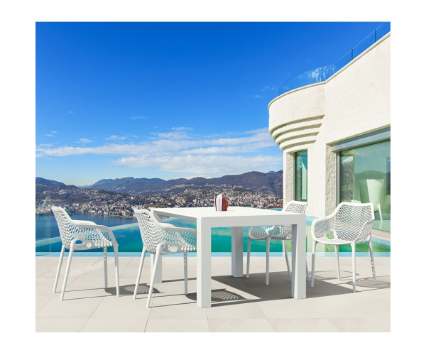 Σετ Τραπεζαρίας 5τμχ Vegas Air XL White 100X100/140Χ75εκ. 20.9977