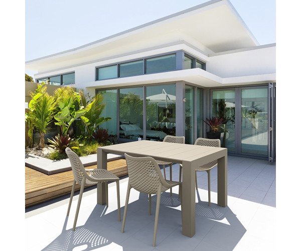 Σετ Τραπεζαρίας 5τμχ Vegas Air Taupe 100X100/140Χ75εκ. 20.9996