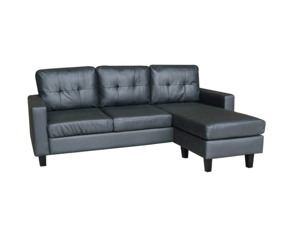 LIANA S BLACK PVC ΓΩΝΙΑ 185Χ126X84εκ. 40.0068